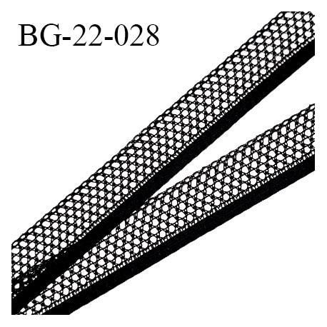 Galon ruban 22 mm synthétique style dentelle couleur noir largeur 22 mm largeur de la bande 6 mm prix au mètre