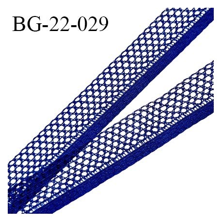 Galon ruban 22 mm synthétique style dentelle couleur bleu largeur 22 mm largeur de la bande 6 mm prix au mètre