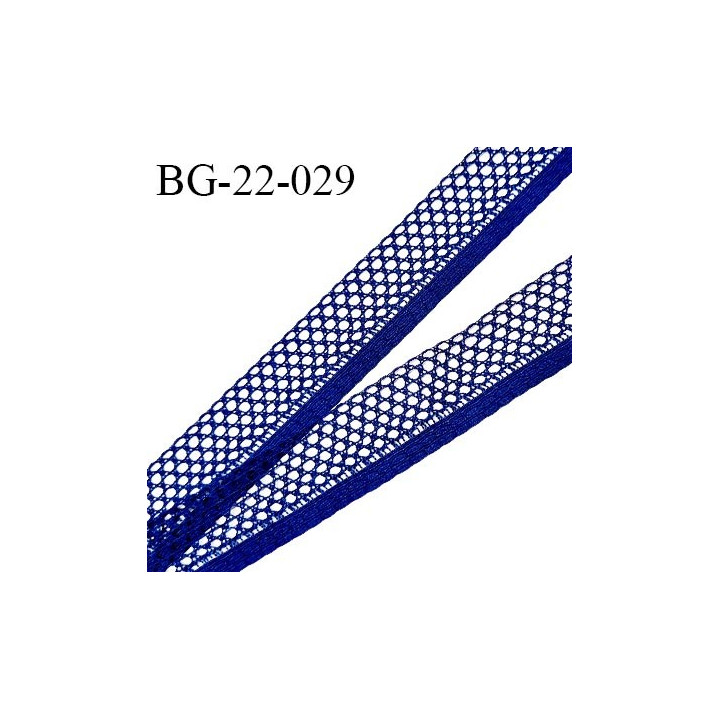Galon ruban 22 mm synthétique style dentelle couleur bleu largeur 22 mm largeur de la bande 6 mm prix au mètre