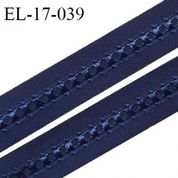 Elastique 16 mm bretelle et lingerie couleur bleu nuit fabriqué en France pour une grande marque largeur 16 mm prix au mètre