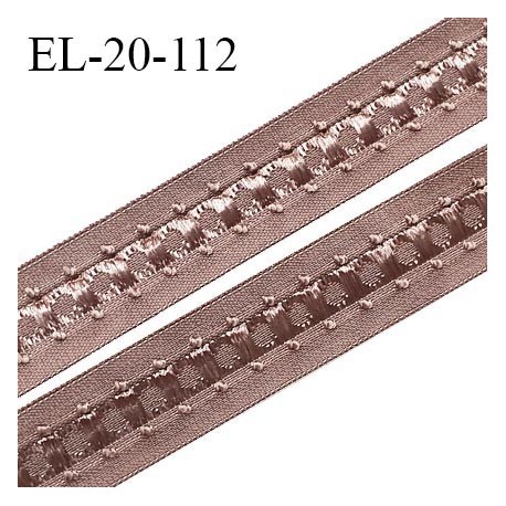 Elastique 19 mm bretelle et lingerie couleur macchiato fabriqué en France pour une grande marque largeur 19 mm prix au mètre
