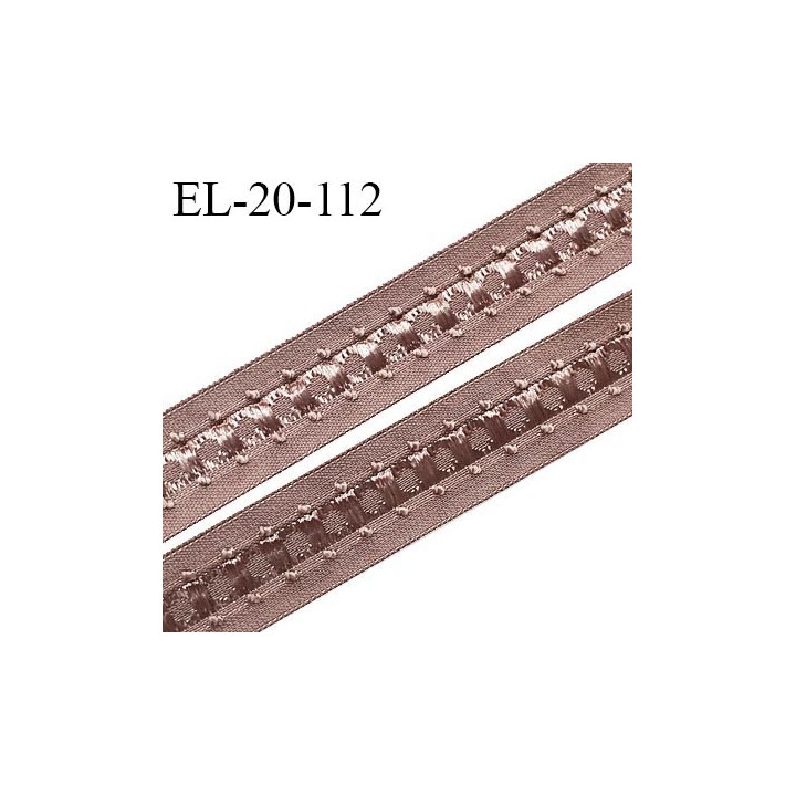Elastique 19 mm bretelle et lingerie couleur macchiato fabriqué en France pour une grande marque largeur 19 mm prix au mètre