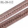 Elastique 19 mm bretelle et lingerie couleur macchiato fabriqué en France pour une grande marque largeur 19 mm prix au mètre