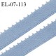 Elastique picot 7 mm lingerie couleur bleu ciel largeur 7 mm haut de gamme Fabriqué en France prix au mètre