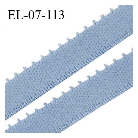 Elastique picot 7 mm lingerie couleur bleu ciel largeur 7 mm haut de gamme Fabriqué en France prix au mètre