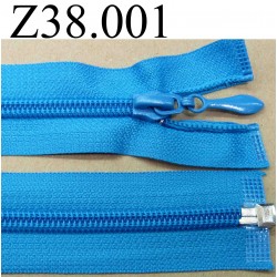 fermeture zip à glissière longueur 38 cm couleur bleu turquoise séparable zip nylon largeur 3.2 cm largeur du zip 6.5 mm 