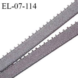 Elastique picot 7 mm lingerie couleur gris titane largeur 7 mm haut de gamme Fabriqué en France prix au mètre