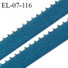 Elastique picot 7 mm lingerie couleur bleu vertigo largeur 7 mm haut de gamme Fabriqué en France prix au mètre
