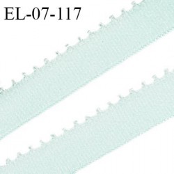 Elastique picot 7 mm lingerie couleur menthe douce largeur 7 mm haut de gamme Fabriqué en France prix au mètre