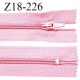 Fermeture zip 18 cm non séparable couleur rose largeur 2.7 cm zip nylon longueur 18 cm prix à l'unité