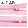 Fermeture zip 18 cm non séparable couleur rose largeur 2.7 cm zip nylon longueur 18 cm prix à l'unité