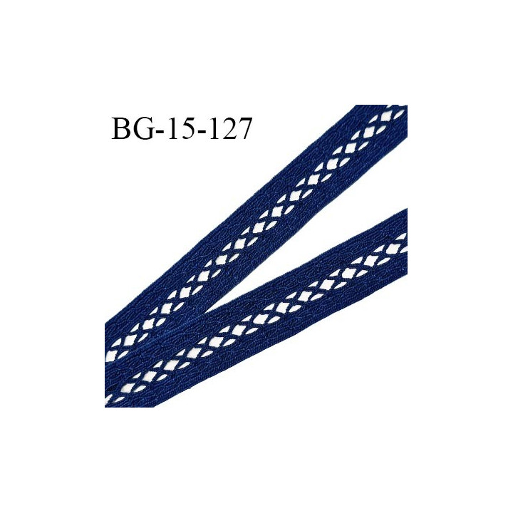 Galon ruban 15 mm entre-deux couleur bleu largeur 15 mm prix au mètre