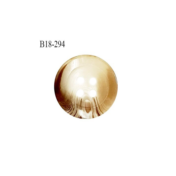 Bouton 18 mm en pvc couleur marron et beige marbré 4 trous diamètre 18 mm épaisseur 6 mm prix à la pièce