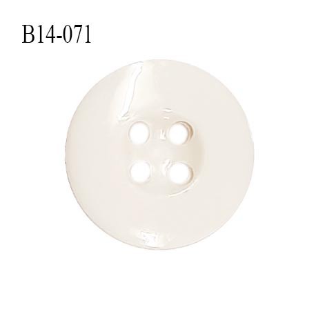 Bouton 14 mm en pvc couleur naturel 4 trous diamètre 14 mm épaisseur 3 mm prix à la pièce