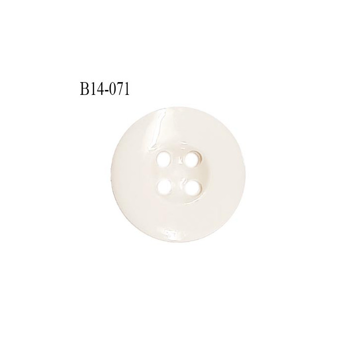 Bouton 14 mm en pvc couleur naturel 4 trous diamètre 14 mm épaisseur 3 mm prix à la pièce