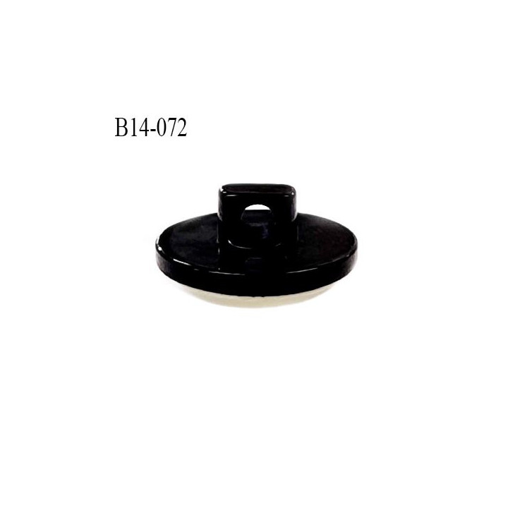 Bouton 14 mm en pvc couleur nacre bombé sur socle noir diamètre 14 mm accroche avec un anneau prix à la pièce