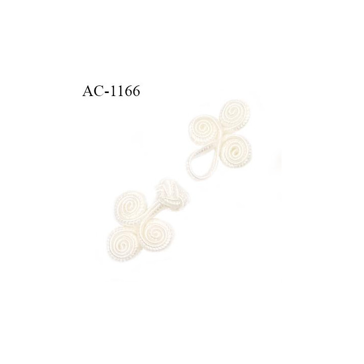 Brandebourg 5 cm lingerie et autres couleur naturel lumineux largeur 5 cm hauteur 2 cm prix à l'unité composé de deux éléments