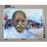 Canevas à broder 40 x 50 cm marque MARGOT création de Paris Thème GHANDI fabrication française