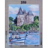 Canevas à broder 40 x 50 cm marque SEG Thème LE CHATEAU fabrication française