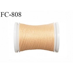 Bobine 500 m fil mousse polyamide n° 120 couleur beige rosé lumineux longueur de 500 mètres bobiné en France