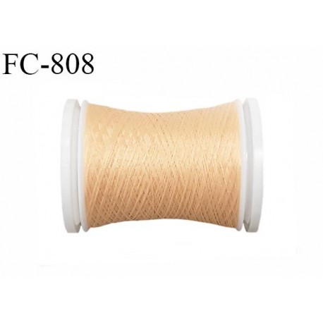 Bobine 500 m fil mousse polyamide n° 120 couleur beige rosé lumineux longueur de 500 mètres bobiné en France