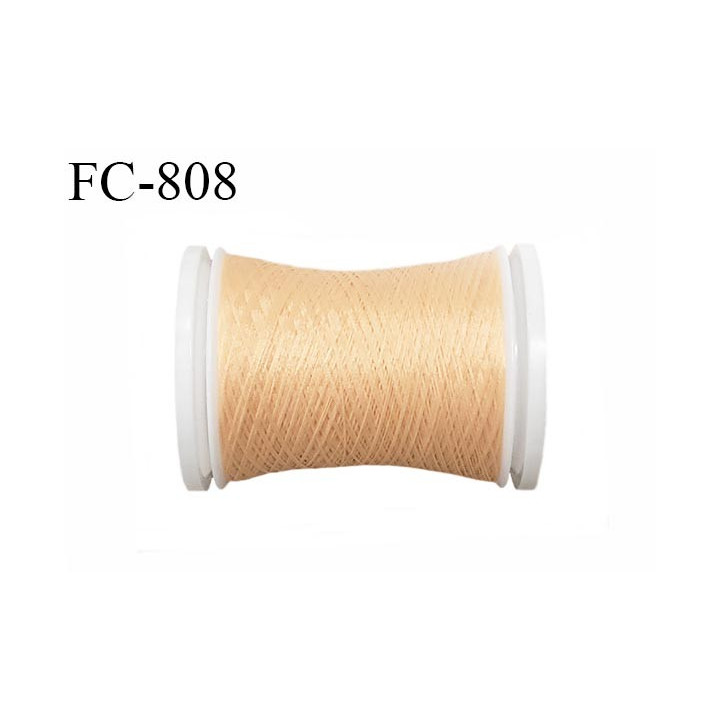 Bobine 500 m fil mousse polyamide n° 120 couleur beige rosé lumineux longueur de 500 mètres bobiné en France