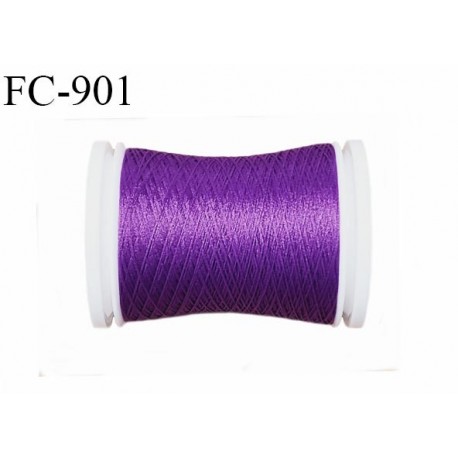 Bobine 500 m fil mousse polyamide n° 120 couleur violet longueur de 500 mètres bobiné en France