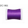Bobine 500 m fil mousse polyamide n° 120 couleur violet longueur de 500 mètres bobiné en France