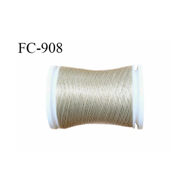 Bobine 500 m fil mousse polyamide n° 120 couleur marron glacé longueur de 500 mètres bobiné en France