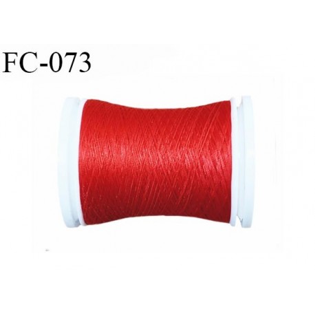 bobine de fil mousse polyester couleur rouge longueur 500 mètres largeur de la bobine 5.5 cm fabriqué en France