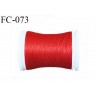 bobine de fil mousse polyester couleur rouge longueur 500 mètres largeur de la bobine 5.5 cm fabriqué en France