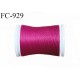 bobine de fil mousse polyester n° 110 couleur fushia longueur 500 mètres bobiné en France