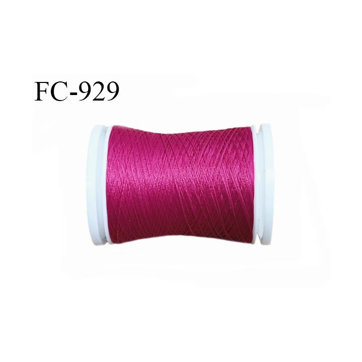 bobine de fil mousse polyester n° 110 couleur fushia longueur 500 mètres  bobiné en France