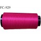 Cone de fil mousse polyester fil n° 110 couleur fuchsia longueur 1000 mètres bobiné en France