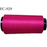 Cone de fil mousse polyester fil n° 110 couleur fuchsia longueur 1000 mètres bobiné en France