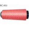 Cone 2000 m fil mousse polyester fil n° 110 couleur rose corail longueur 2000 mètres bobiné en France