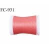 Bobine 500 m fil mousse polyester n° 110 couleur rose corail longueur 500 mètres bobiné en France