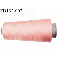 Destockage Cone 5000 m fil polyester n°120 couleur rose saumon longueur 5000 mètres bobiné en France