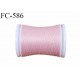 Bobine 500 m fil mousse polyester n° 110 couleur rose longueur 500 mètres bobiné en France