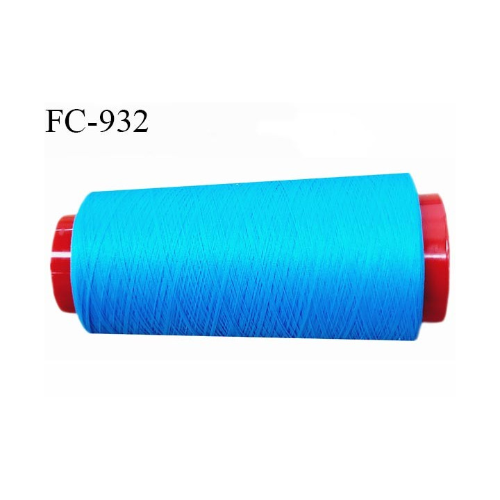 Cone 5000 m fil mousse polyester fil n° 110 couleur turquoise longueur 5000 mètres bobiné en France