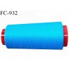 Cone 5000 m fil mousse polyester fil n° 110 couleur turquoise longueur 5000 mètres bobiné en France