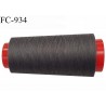 Cone 5000 m de fil mousse polyamide fil n° 120 couleur gris tirant sur le taupe longueur du cone 5000 mètres bobiné en France