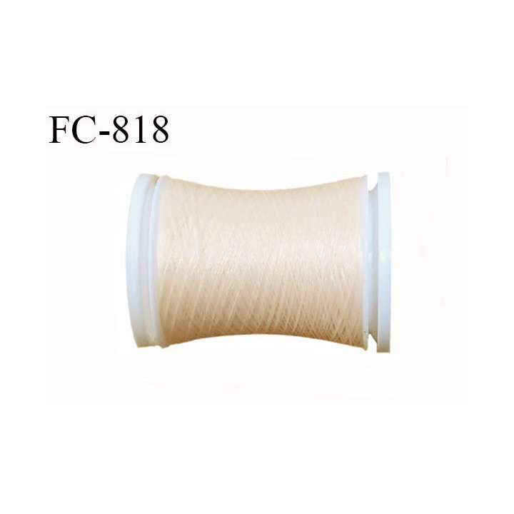 Bobine 500 m fil mousse polyamide n° 120 couleur perle crème longueur de 500 mètres bobiné en France