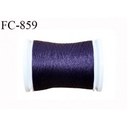 Bobine 500 m fil mousse polyamide n° 120 couleur volubilis longueur de 500 mètres bobiné en France