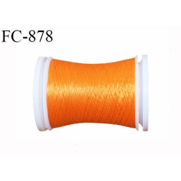 Bobine 500 m fil mousse polyamide n° 120 couleur orange longueur de 500 mètres bobiné en France
