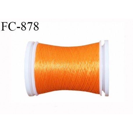 Bobine 500 m fil mousse polyamide n° 120 couleur orange longueur de 500 mètres bobiné en France