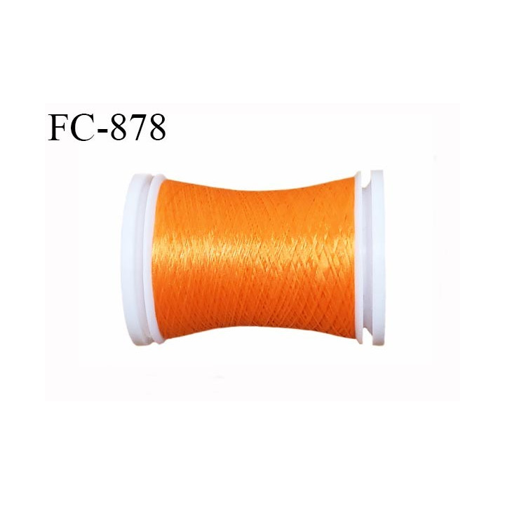 Bobine 500 m fil mousse polyamide n° 120 couleur orange longueur de 500 mètres bobiné en France