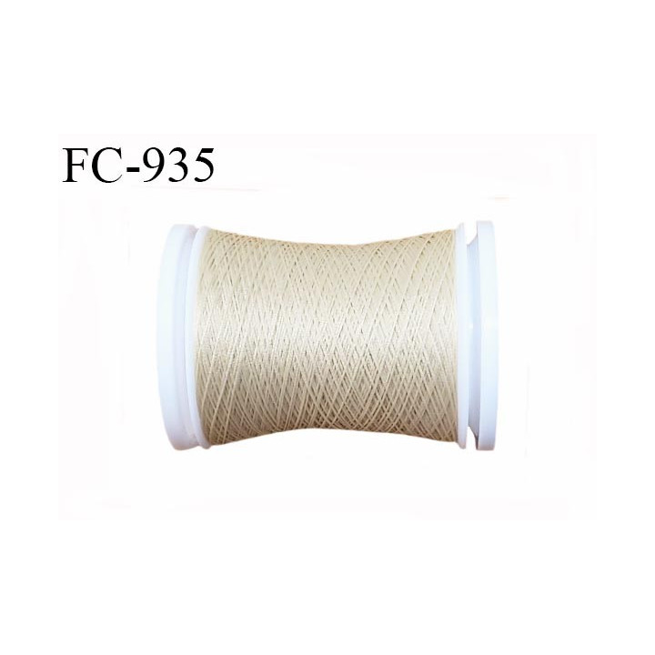 Bobine 500 m fil mousse polyamide n° 120 couleur beige chair longueur de 500 mètres bobiné en France