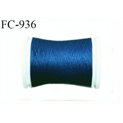 Bobine 500 m fil mousse polyester n° 110 couleur bleu azur longueur 500 mètres bobiné en France