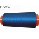 Cone 1000 m fil mousse polyester fil n° 110 couleur bleu azur longueur 1000 mètres bobiné en France